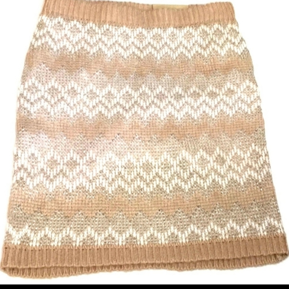 Maurices Skirt Size XL Metalic Chevron Knit NWT - Picture 3 of 12